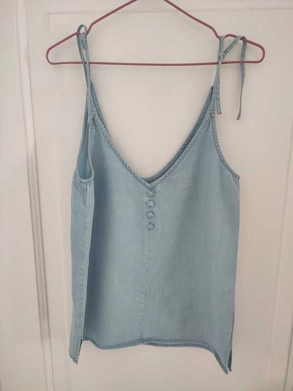 Top wiązany xs Costes Blue jeansowy top 34 top na lato