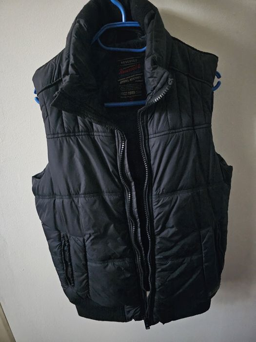 Kamizelka bezrękawnik męski S czarny kolor Reserved