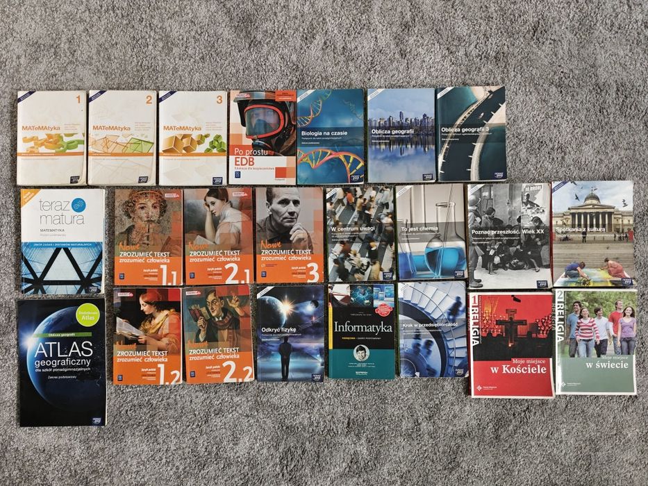 Stare podręczniki do szkoły średniej ( Nowa Era, WSiP )