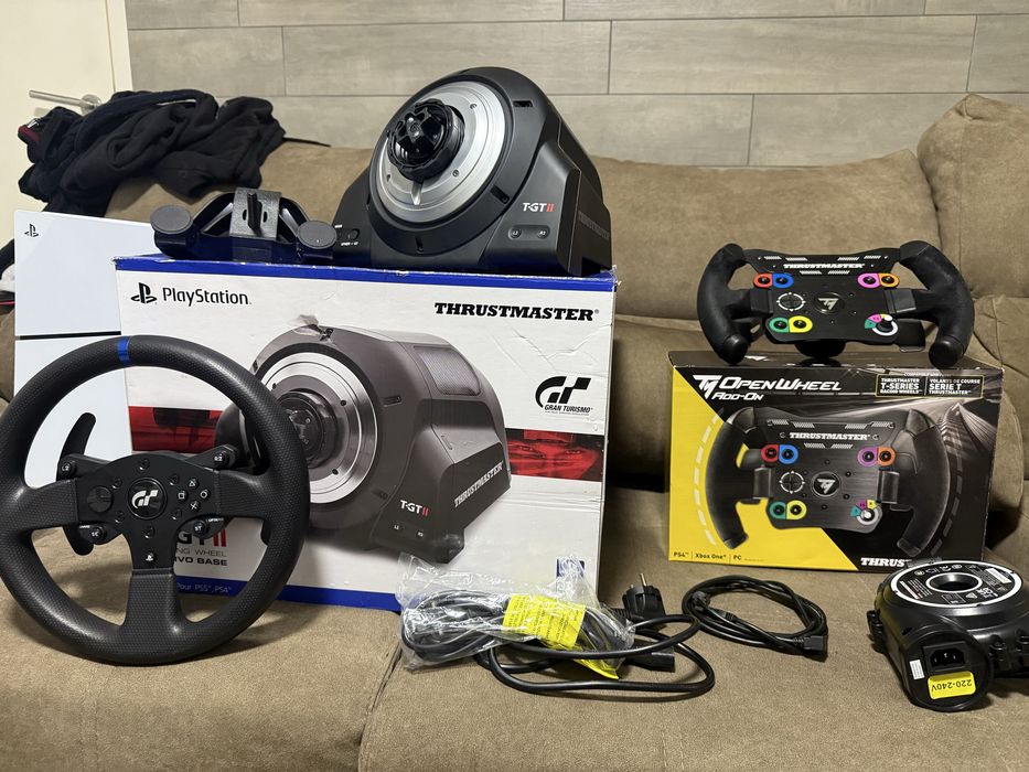 Thrustmaster TGT2+Pedais T-LCM load cell+Open whell+volante GT