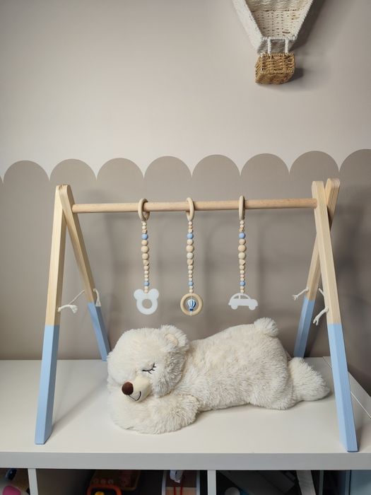 Drewniany stojak na zabawki dla niemowląt/ siłownia/ Baby Gym