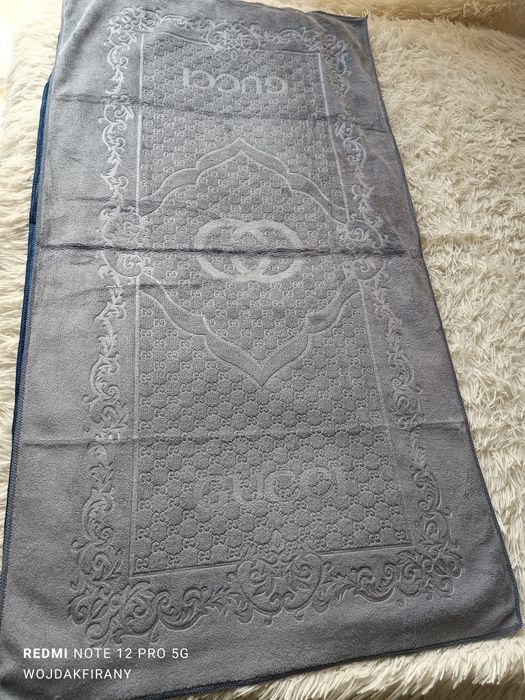 Ręczniki granat turkus z mikrofibry 70x140cm