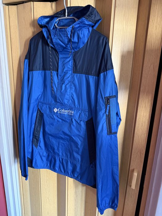 Lekka, ganatowa, niebieska kurtka przejsciowa, wiatrówka Columbia - L