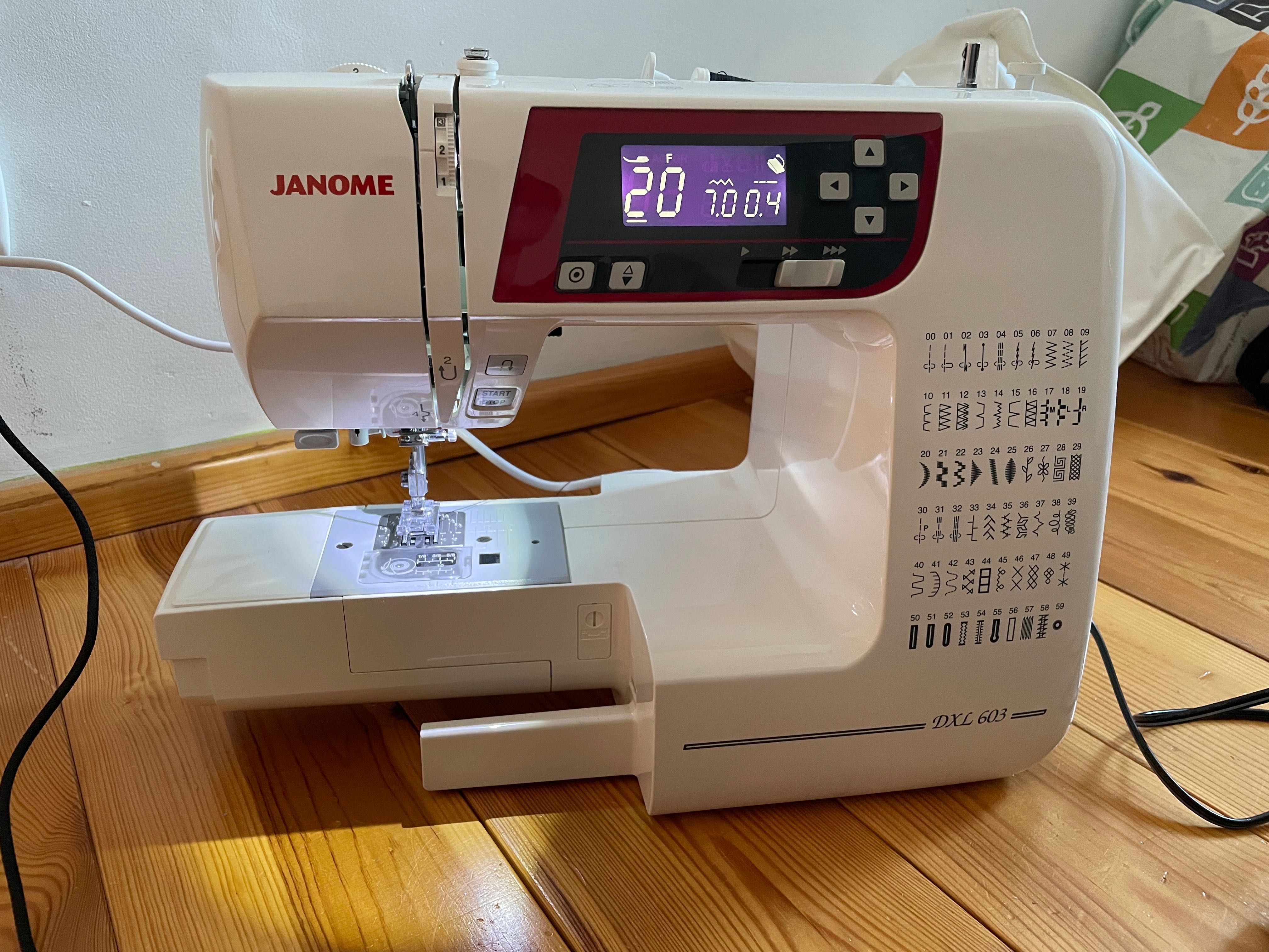 Maszyna do szycia JANOME DXL603 - różne funkcje - stan bdb + gratisy