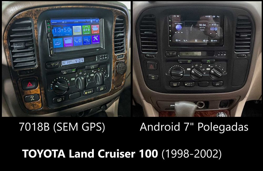 (NOVO) Rádio 2DIN • TOYOTA Land Cruiser • Android GPS • 70/80/90/100