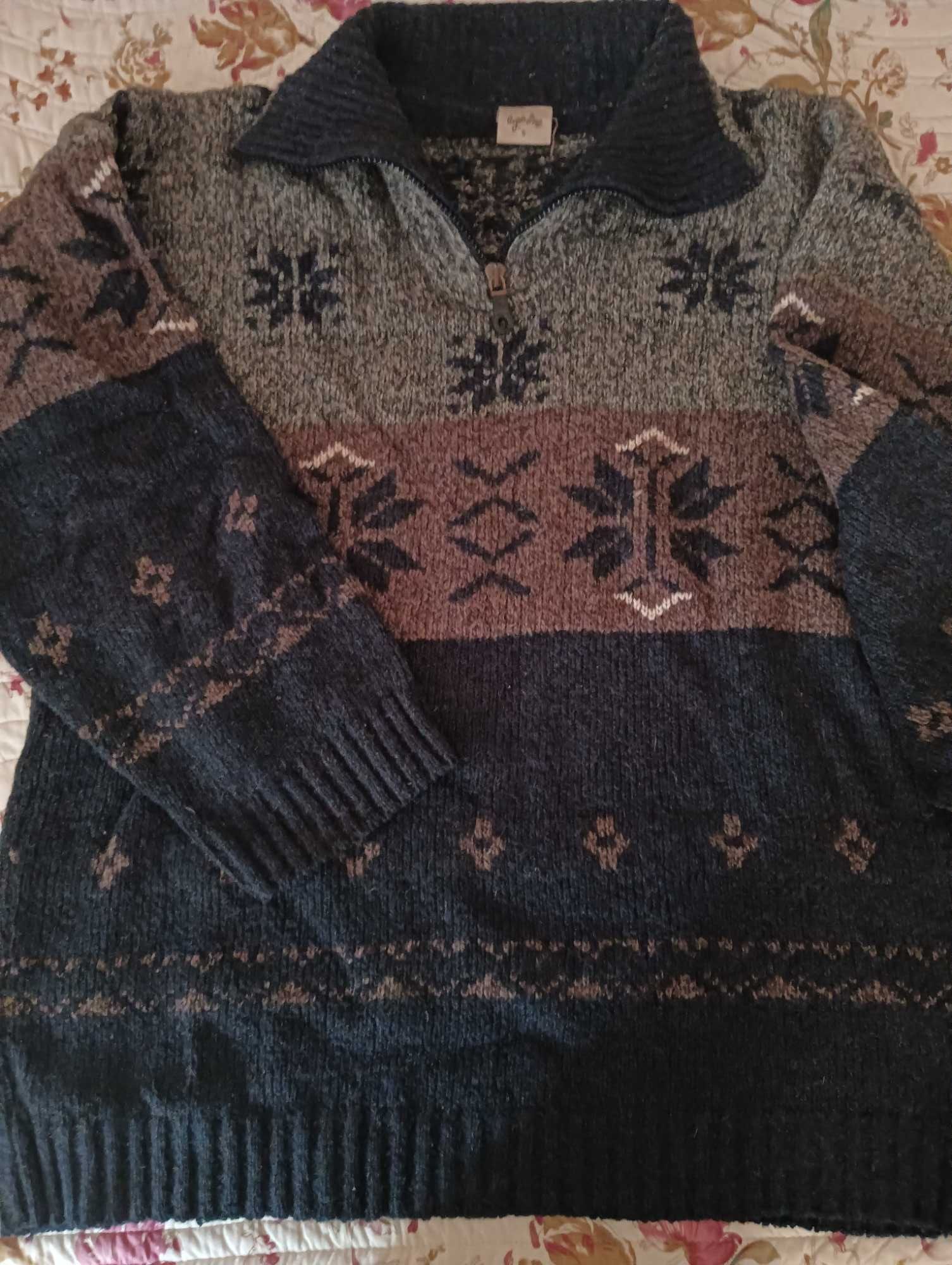 Camisola homem com fecho na gola tamanho L/XL