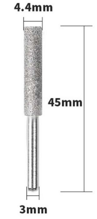 Боры алмазные 3 шт(Ø4.0, 4.8, 5.5мм) для заточки цепи бензопилы(компл)