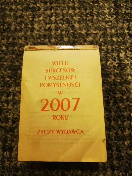 Kartka z kalendarza rok 2007