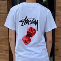 Футболка Stussy |  Red Fuzzy Dice Білий