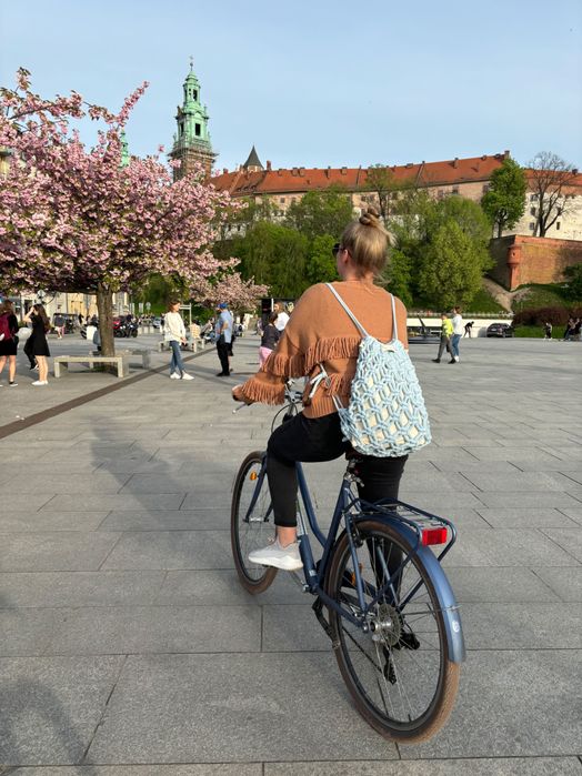 Worek plecak workoplecak makrama boho hippie handmade torba rękodzieło