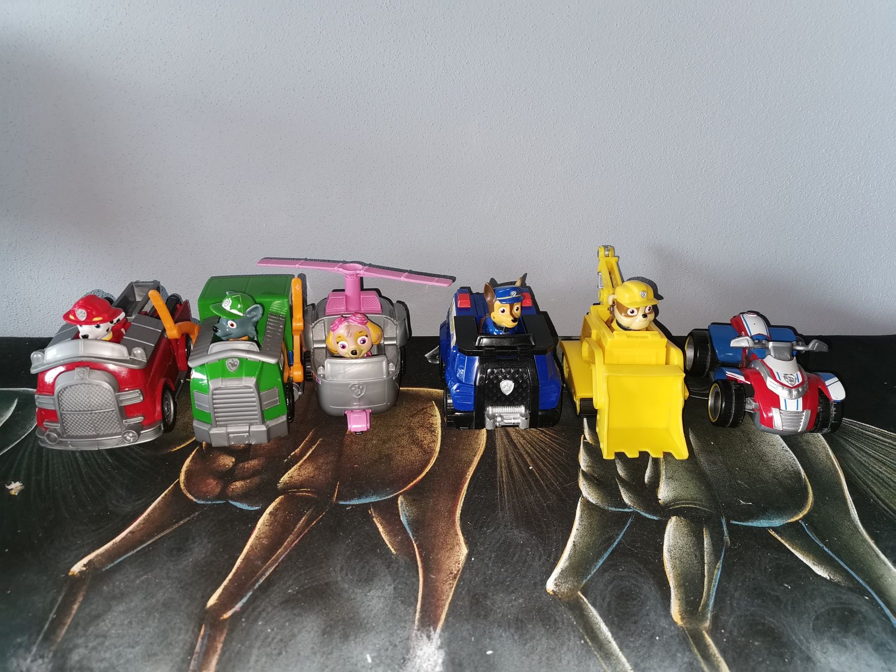 Zestaw pojazdów psi patrol, duże Figurki, ekipa piesków Gratis quad