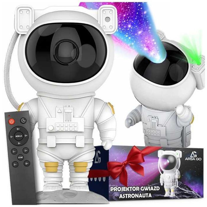 Projektor gwiazd Astronauta–lampka nocna dla dzieci z kosmosu, pilot