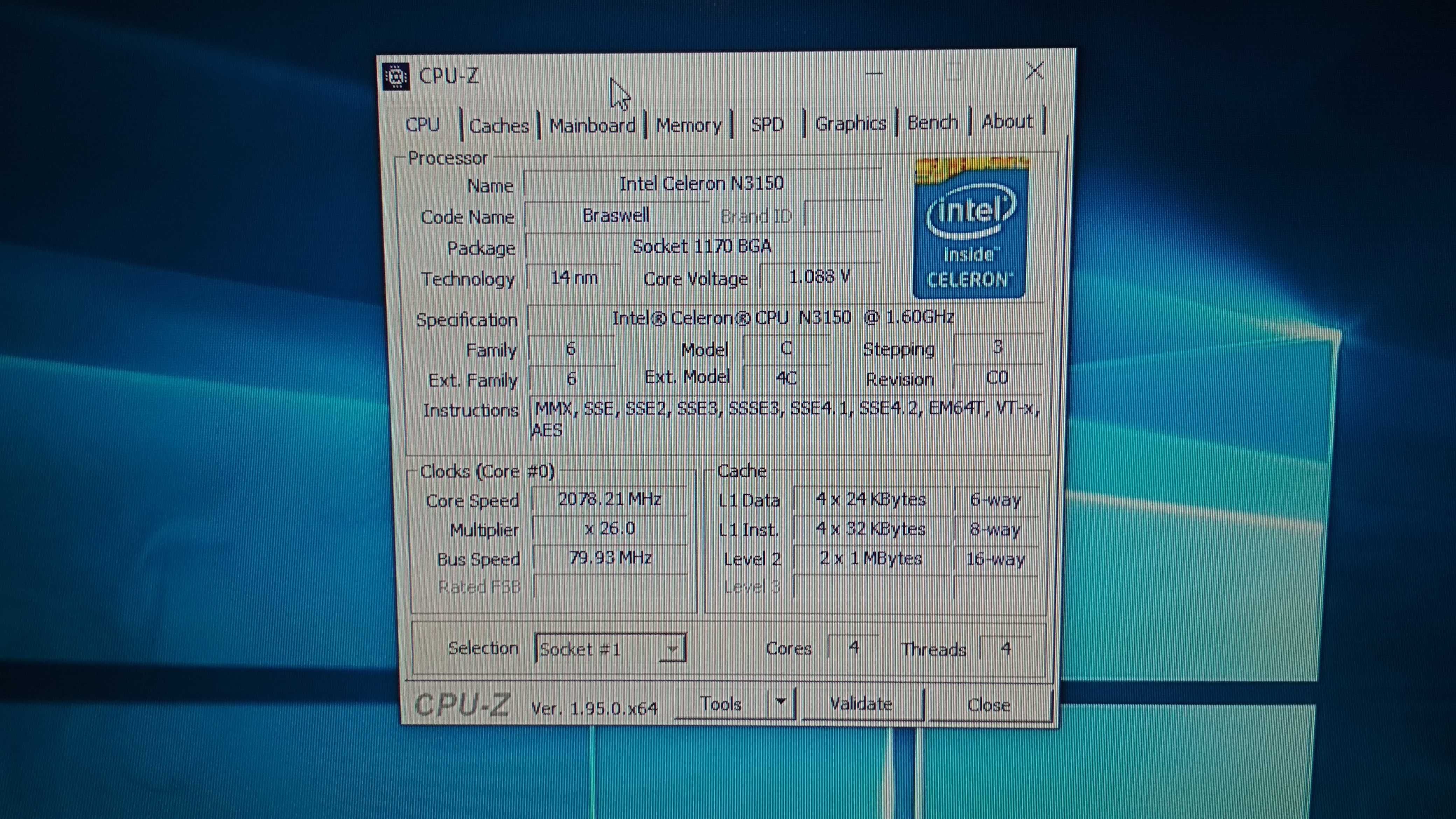 PC - Board Mini Asus N3150I-C + Intel Quad-Core N3150