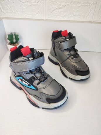 демісезонні теплі черевики для хлопчика демисезонные ботинки 26-31р