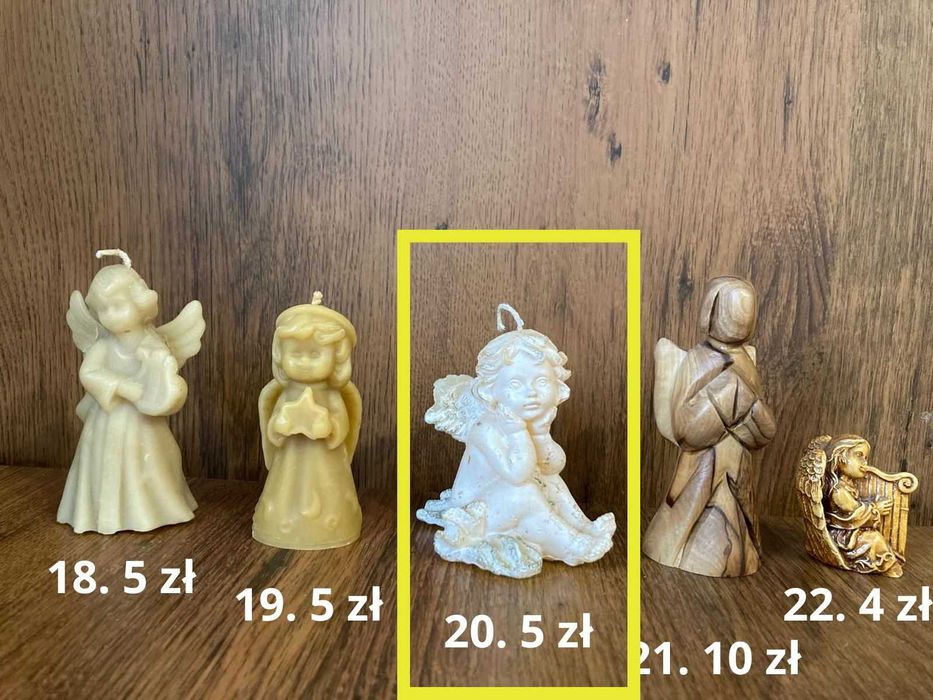 Aniołki, różne wielkości i materiały