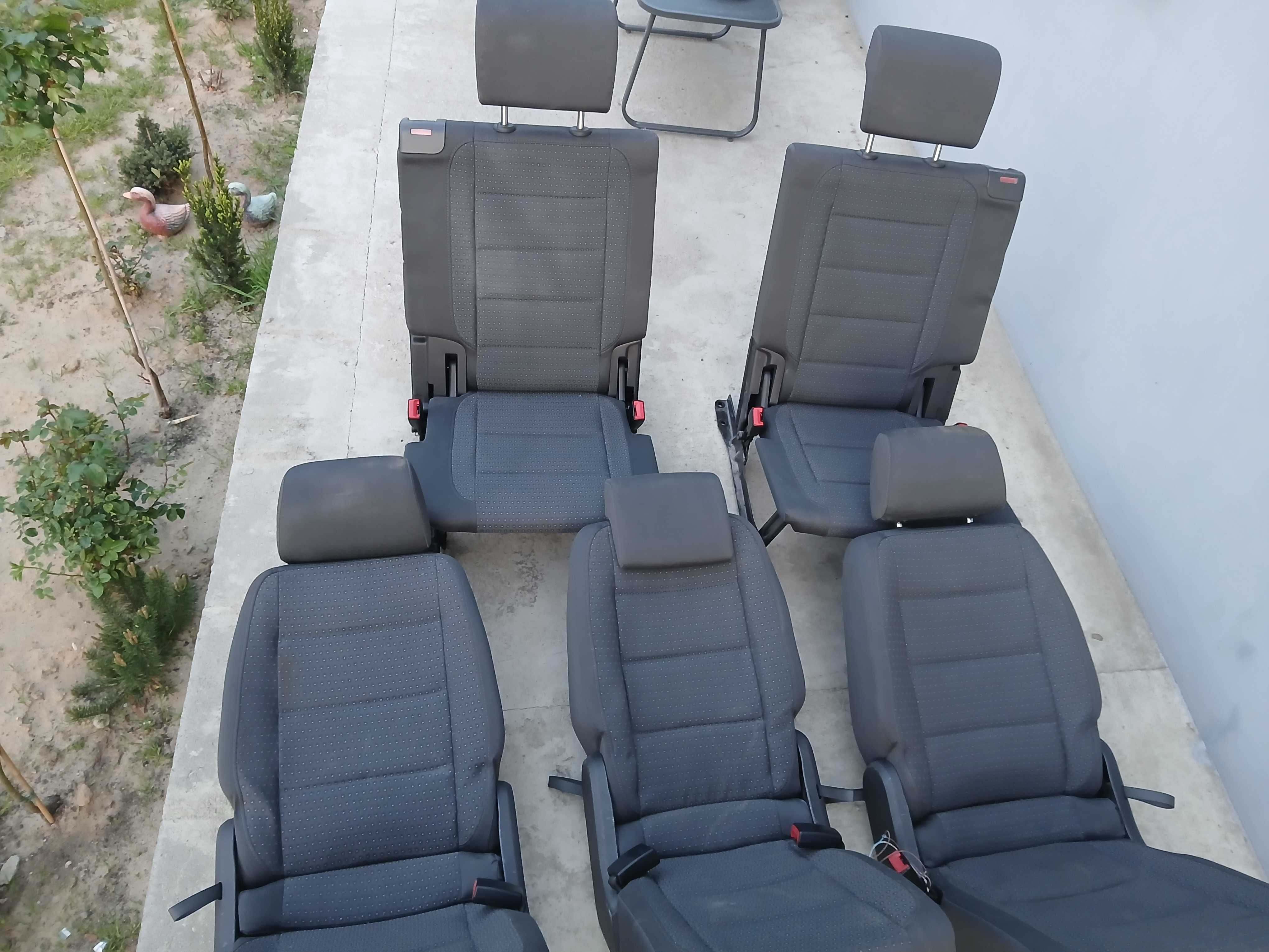 vw touran komplet foteli 7 osobowe