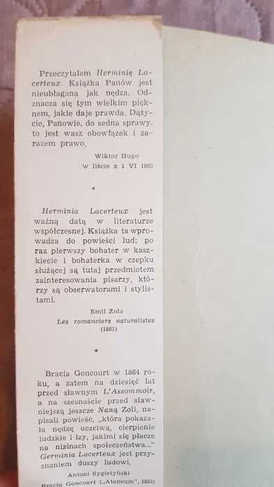 AP Herminia Lacerteux Edmond i Jules de Goncourt 1961