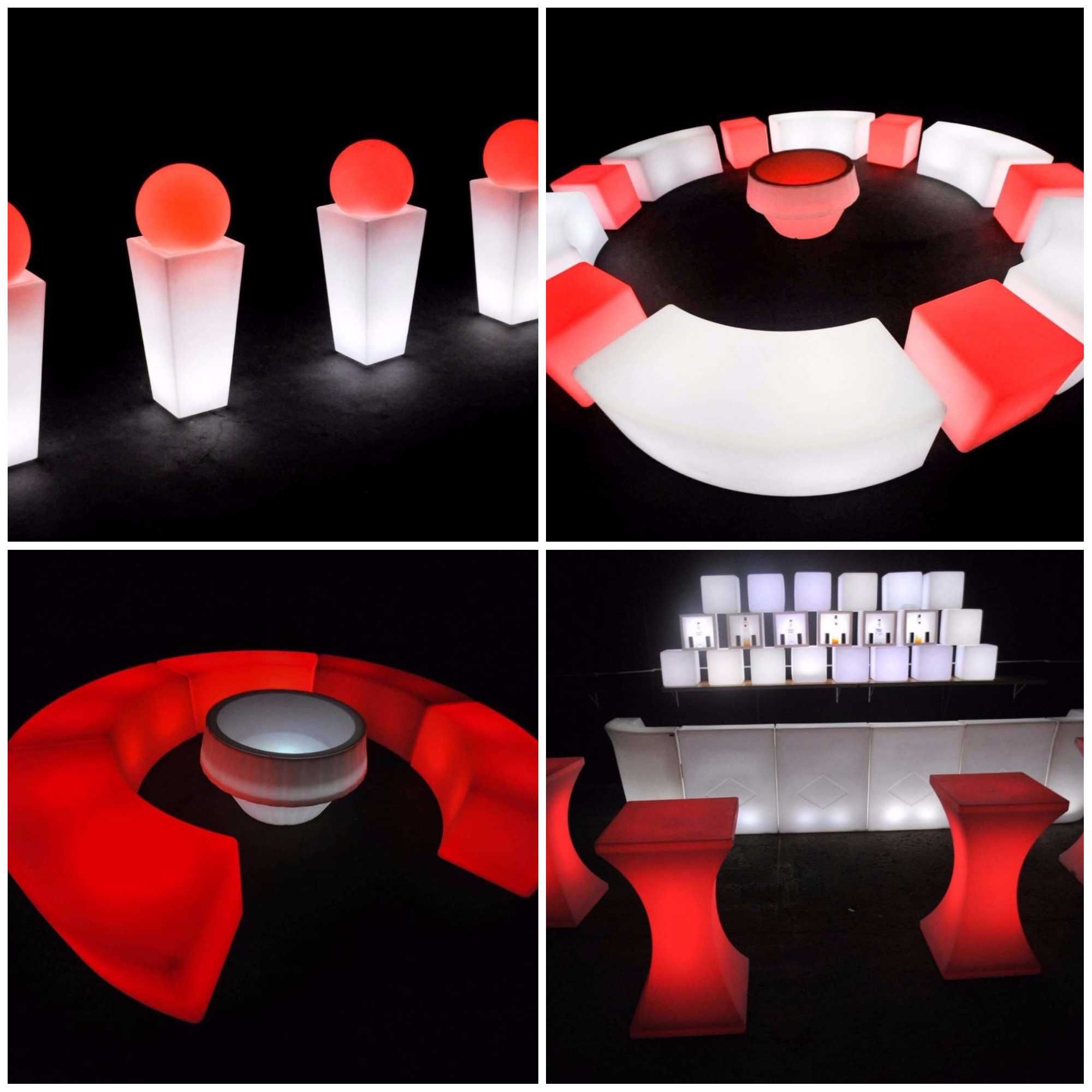 Mobiliario led rgb com iluminação