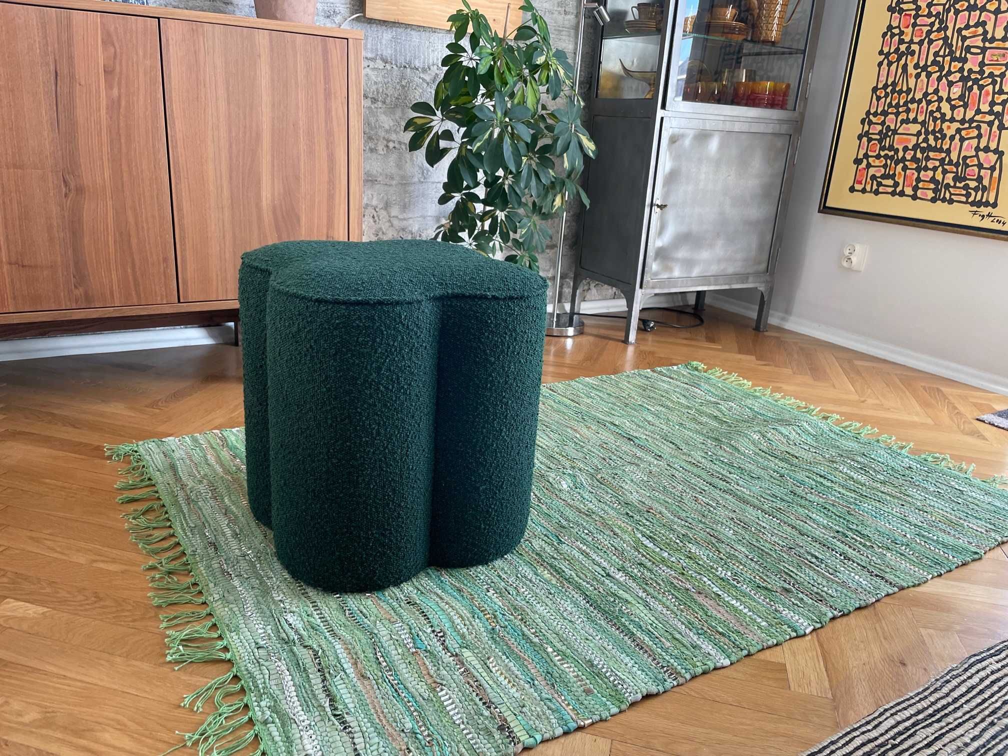 NOWY SKÓRZANY Dywan pleciony 150x100 cm z Lizbony. Skóra naturalna!