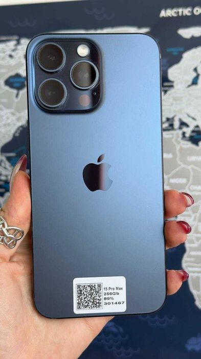 Apple Iphone 15 Pro Max 256gb Blue Titanium Neverlock з фіз сім картою