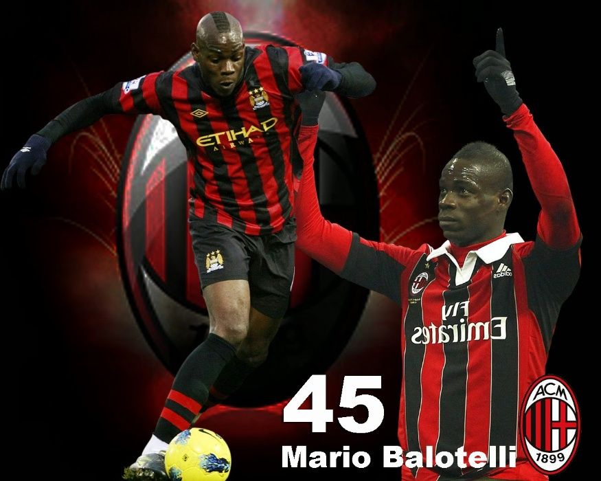 Nowa oryg koszulka piłkarska A.C.Milan- Mario Baloteli-rozm S.