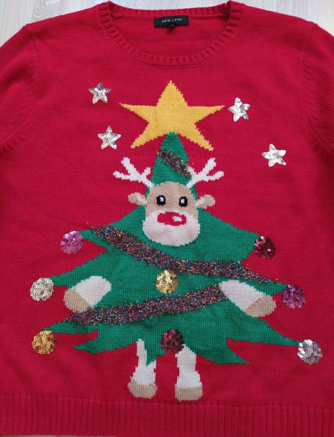 новогодняя рождественская кофта свитшот свитер от New Look 18(46)