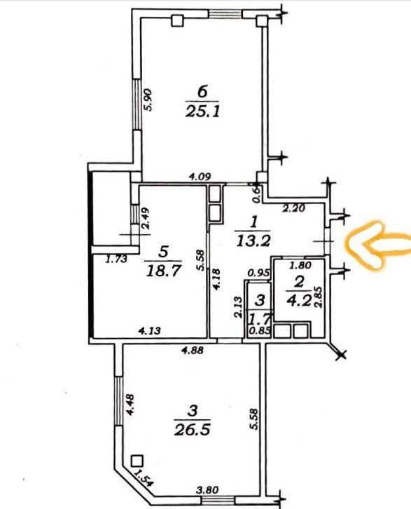 Продам квартиру в Аркадии 93 метра с ремонтом, техникой и мебелью