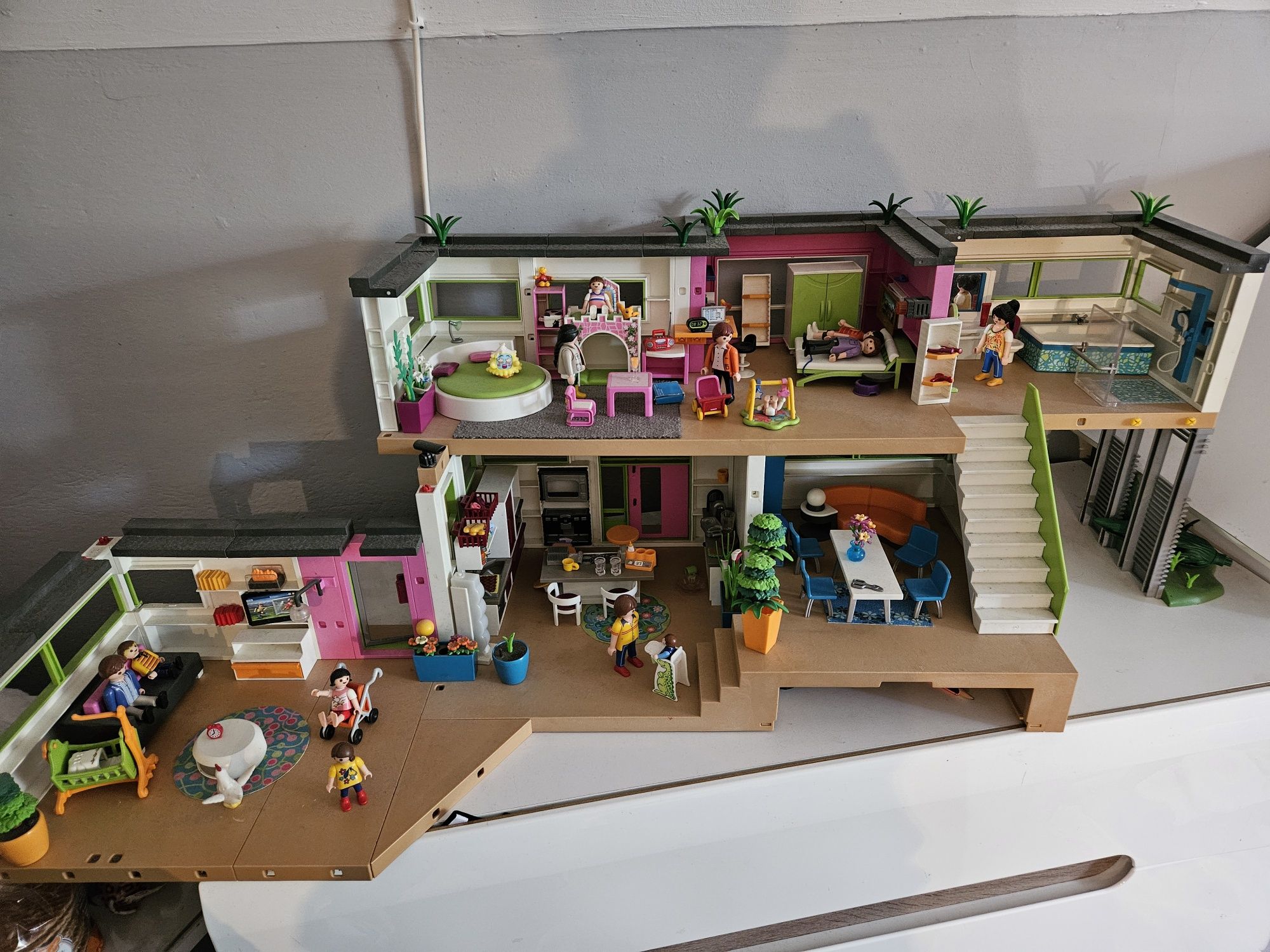 Nowoczesna willa playmobil  duzy dom playmobil plus kamper
