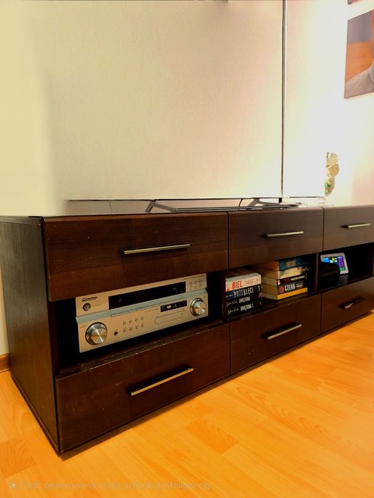 Meble do salonu ciemny brąz