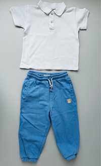 Спортивні штани Reserved і біла футболка поло, 92-98 см, на 2-3 роки