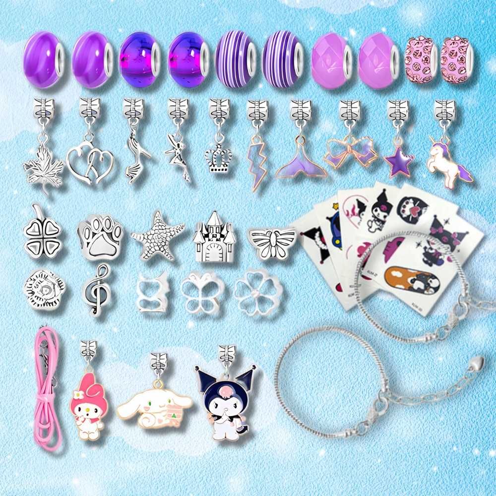ZESTAW KUROMI do robienia bransoletek naszyjników Charms