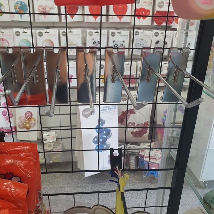 Ganchos expositor painel rede