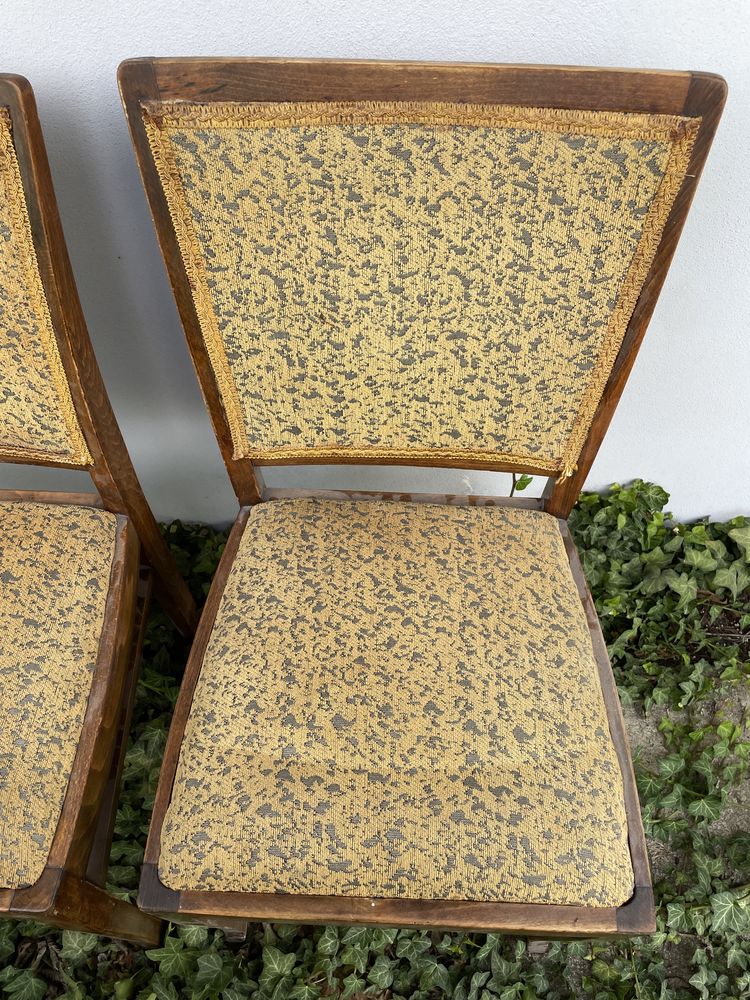 Krzesła stare PRL drewniane 6 sztuk lata 50-60
