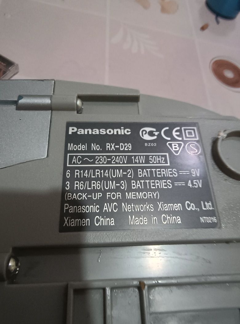 PANASONIC RX-D29 магнитола CD, FM, Tape., battery
