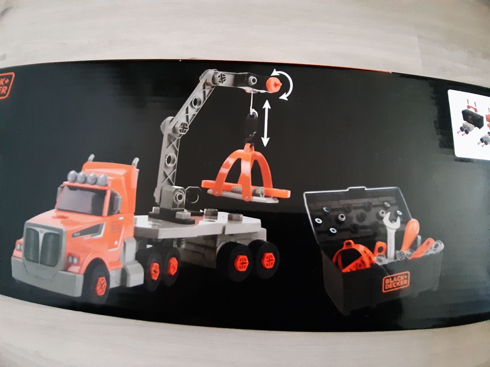Smoby Black & Decker ciężarówka narzędzia dźwig 3w1 nowe