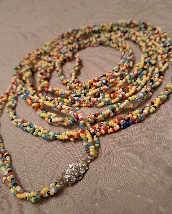 Sznur koralików naszyjnik koraliki rekodzielo biżuteria