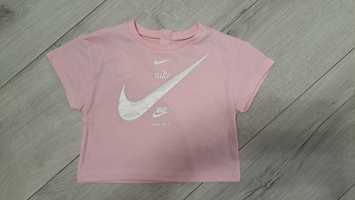 Nike bluzka koszulka T Shirt różowa dziewczęca logo 68 74cm