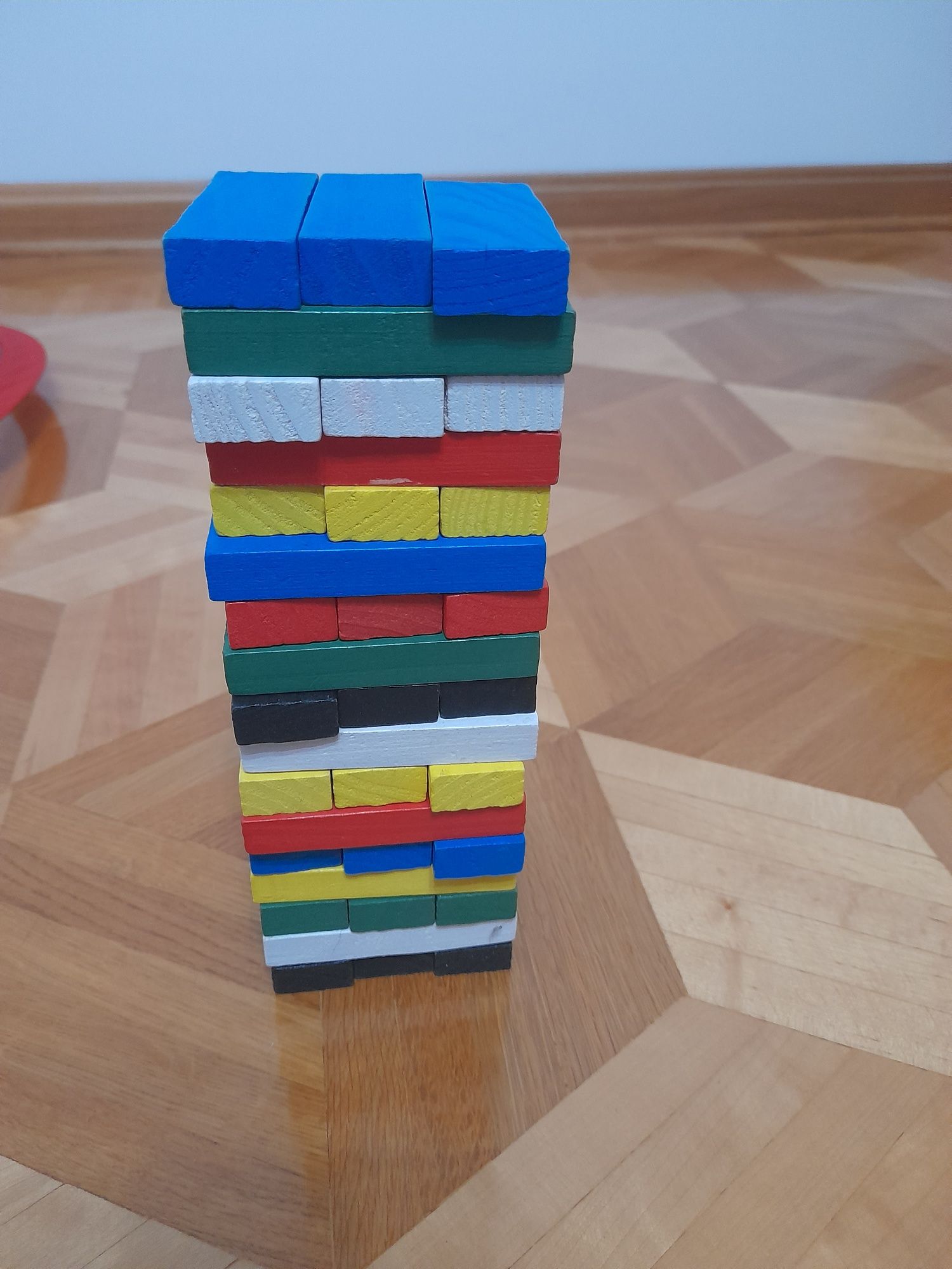 Gra jenga kolorowa