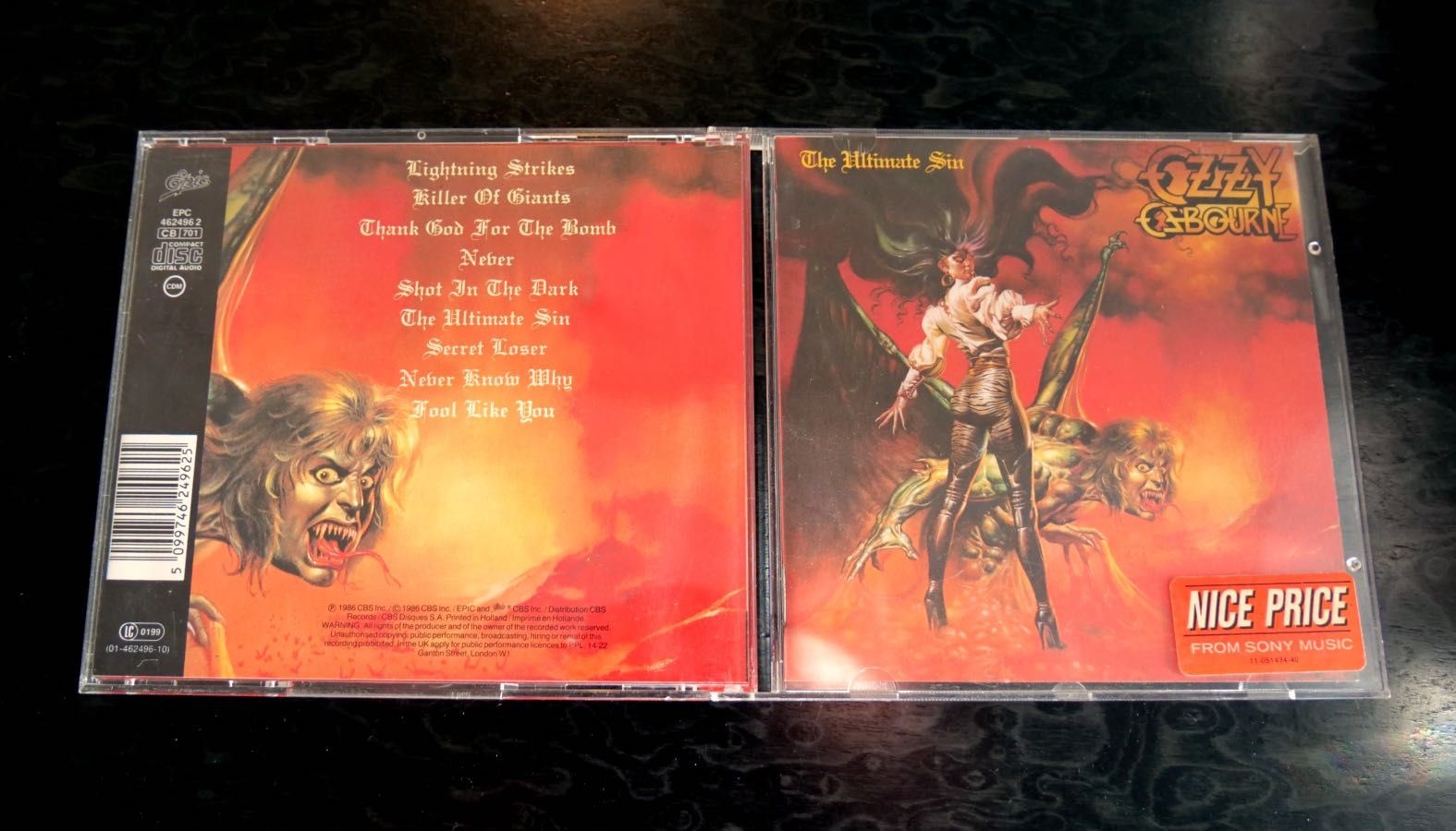 Płyta CD: Ozzy Osbourne "The Ultimate Sin" 1986 CBS