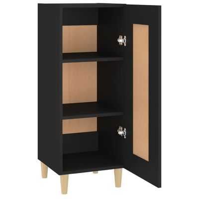 Szafka z drewna eukaliptusowego 34,5x34x90 cm czarna