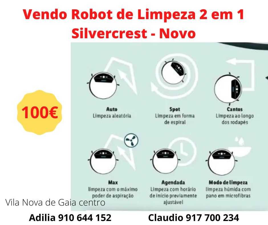 Vendo Robot de Limpeza 2 em 1 Silvercrest - Novo com garantia