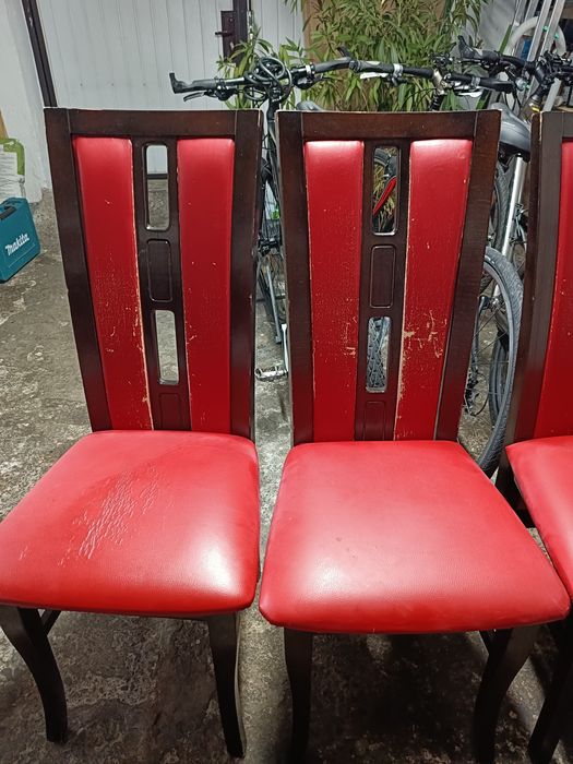 Krzesła 4 szt drewniane