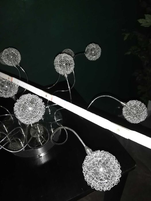 Lampa sufitowa srebrna