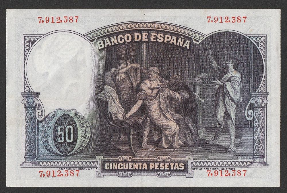 Hiszpania 50 peset 1931 - Rosales - 7,912