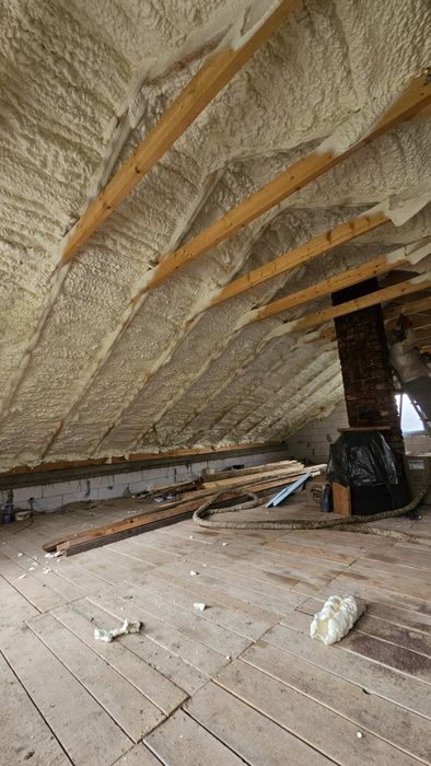 Утеплення Пінополіуретаном(ППУ),Піною, дахів ,каркасні буд, ангарів,