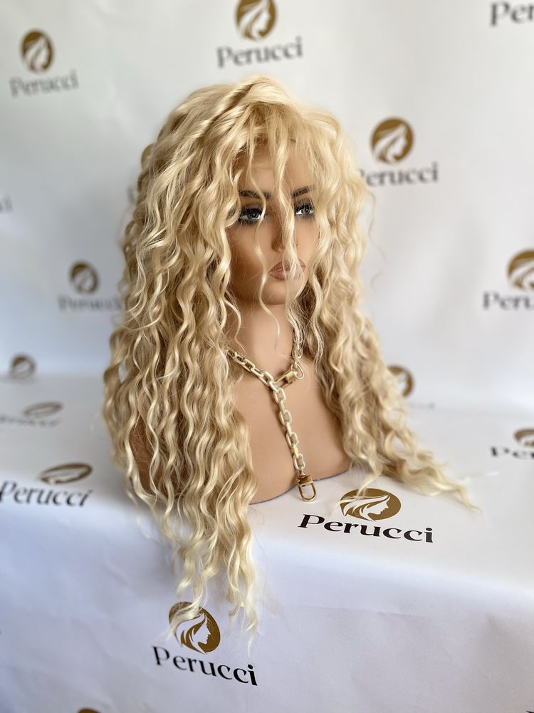 Perucci afroloki zloty blond peruka