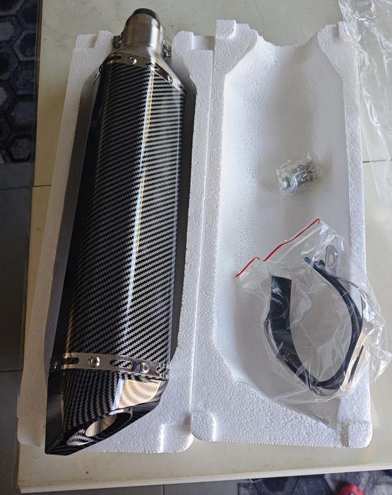 Escape em aço inoxidável, novo nunca usado para todos tipo de motas e