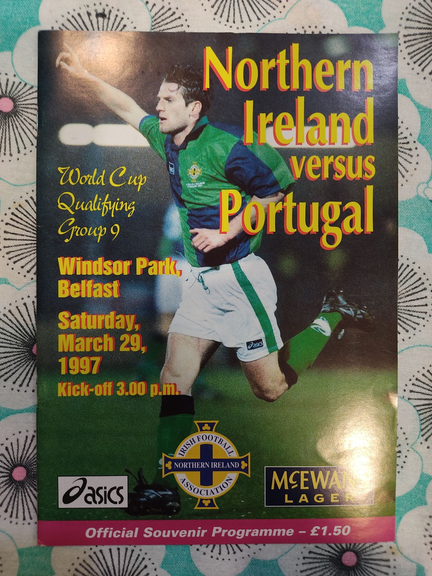 Programa oficial Irlanda do norte Portugal 1997