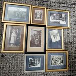 8 starych oprawionych zdjęć