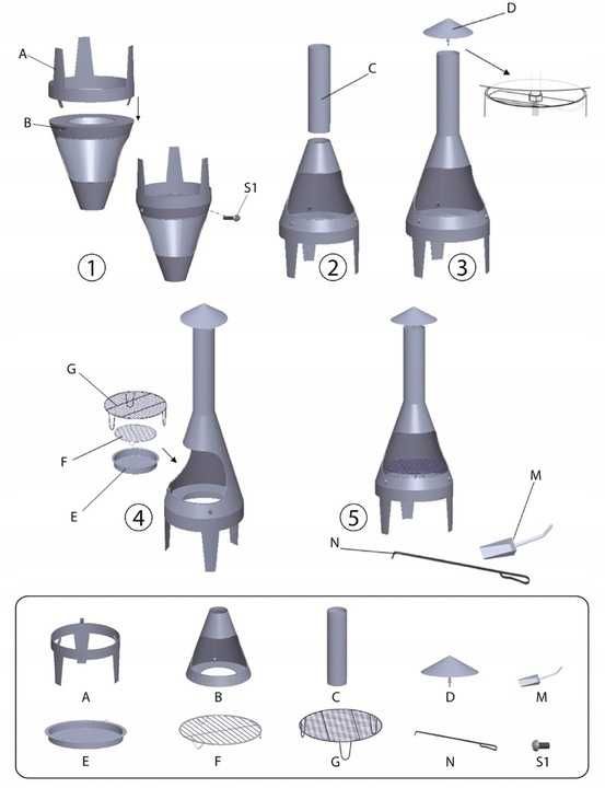 Palenisko Ogrodowe Grill Kominek Do Ogrodu Metalowy 110cm Wysyłka